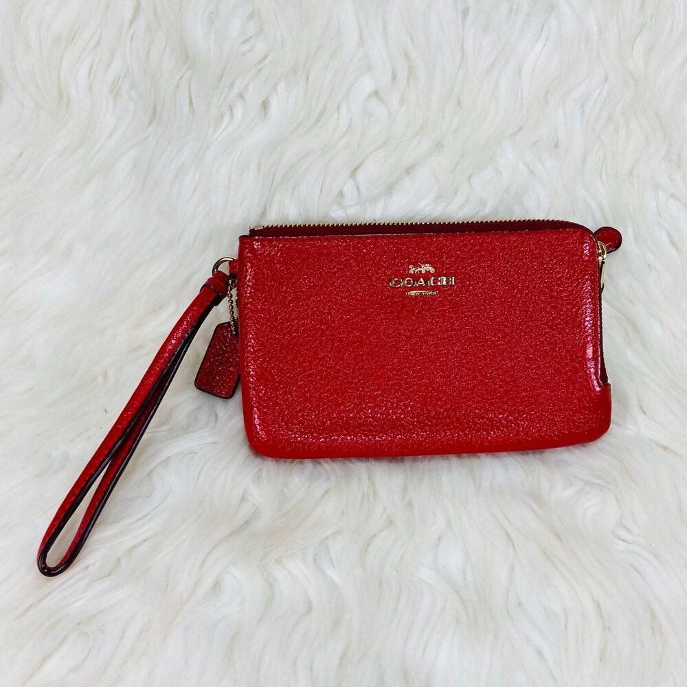 Red Coach Wristlet